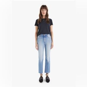 MOTHER Light Blue Ankle & Cropped Jeans